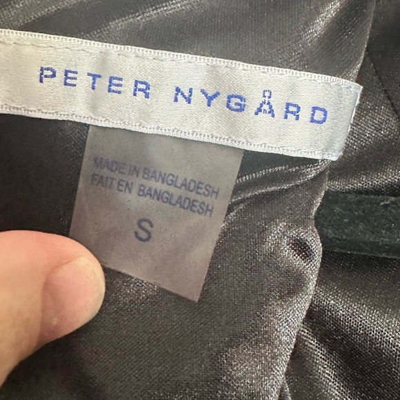 Peter Nygard Black and Leopard Print Blouse - Picture 4 of 5